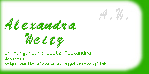 alexandra weitz business card